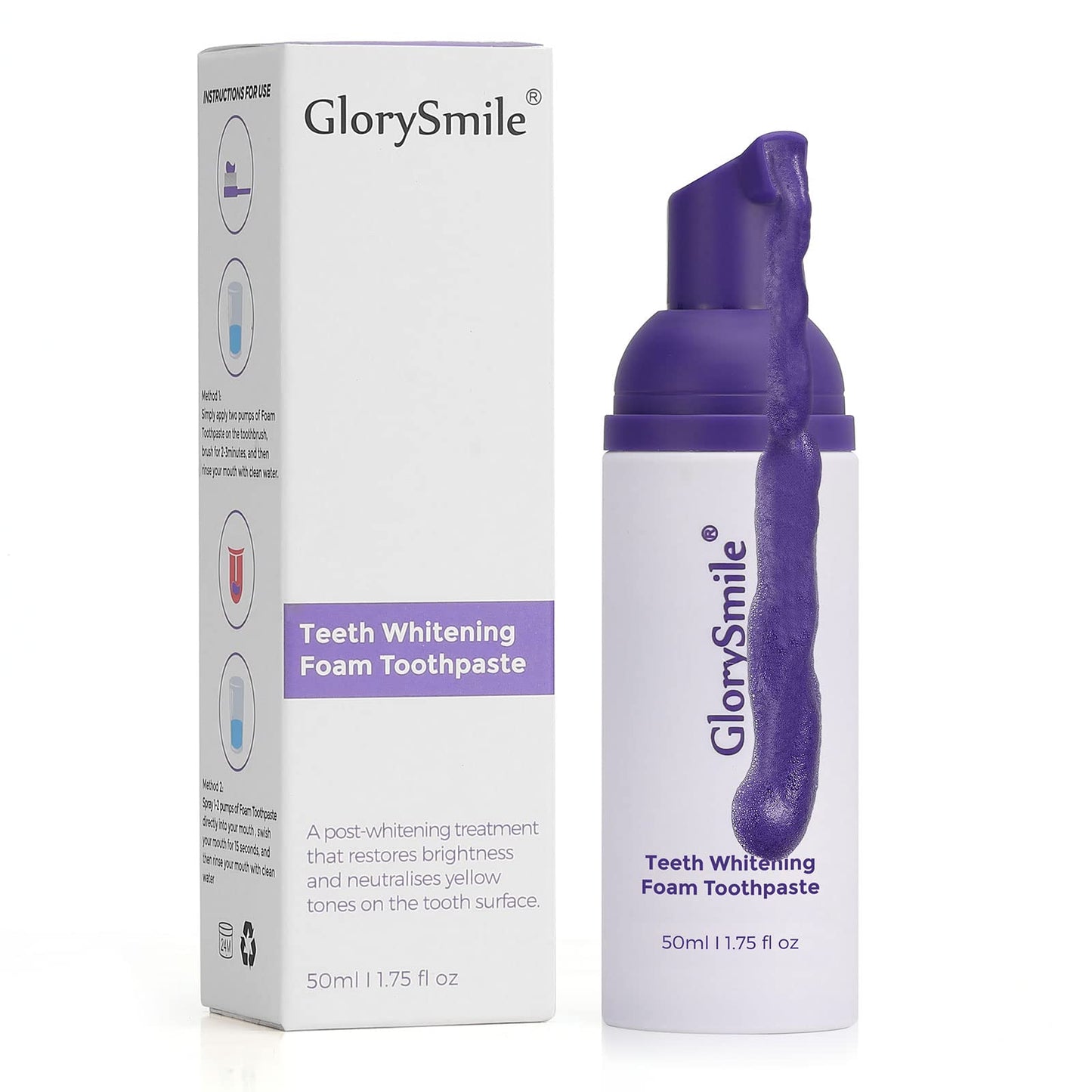 Purple Toothpaste for Teeth Whitening Purple Foam Toothpaste Purple Whitening Toothpaste for Adults Purple Whitening Toothpaste Purple Toothpaste for Sensitive Teeth Whitening