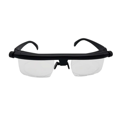 Dial Adjustable Glasses Variable Focus For Reading Distance Vision Eyeglasses US
