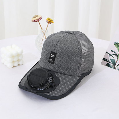 Solar Charging Mesh Fan Hat for Men & Women