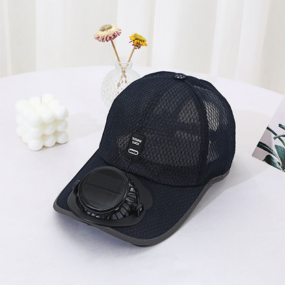 Solar Charging Mesh Fan Hat for Men & Women