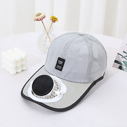 Solar Charging Mesh Fan Hat for Men & Women