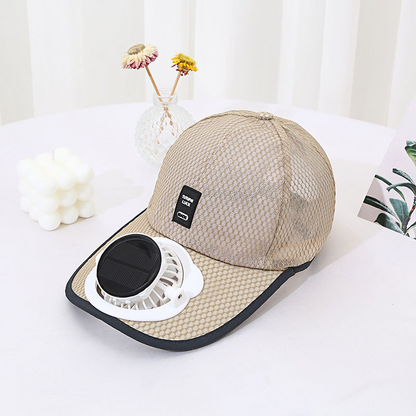 Solar Charging Mesh Fan Hat for Men & Women