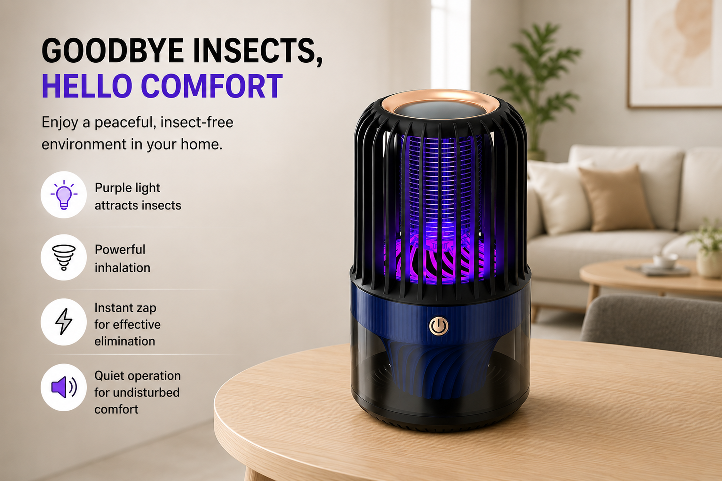 High-performance UV mosquito lamp